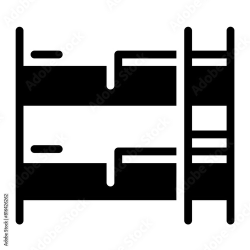 bunk bed Solid icon