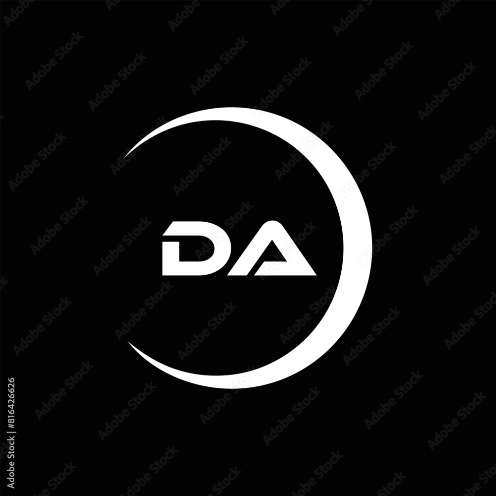 DA logo. D A design. White DA letter. DA, D A letter logo design. Initial letter DA linked circle uppercase monogram logo. D A letter logo vector design. DA logo. D A design. White DA letter. DA, D A letter logo design. Initial letter DA linked circle uppercase monogram logo. D A letter logo vector design.