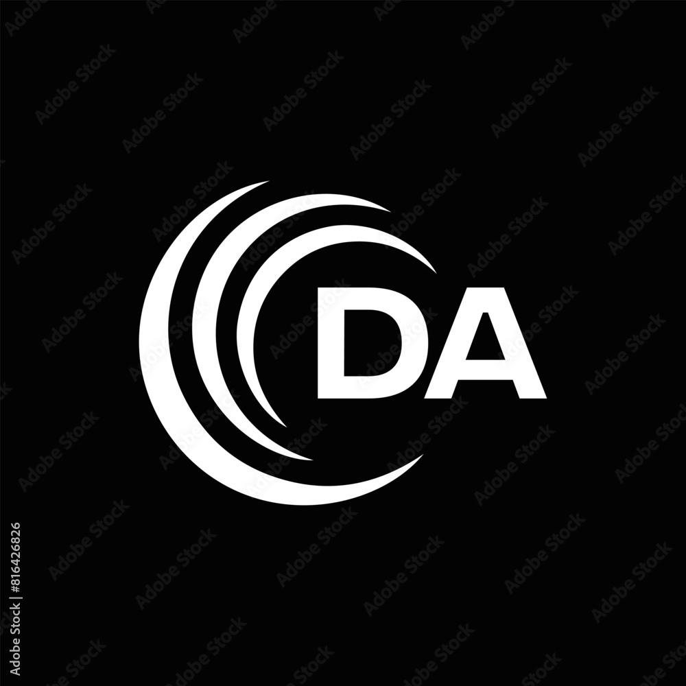 DA logo. D A design. White DA letter. DA, D A letter logo design. Initial letter DA linked circle uppercase monogram logo. D A letter logo vector design. DA logo. D A design. White DA letter. DA, D A letter logo design. Initial letter DA linked circle uppercase monogram logo. D A letter logo vector design.