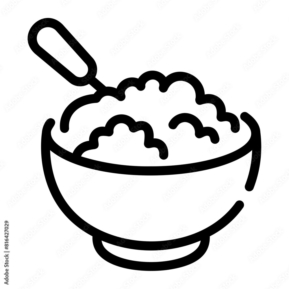 porridge Line Icon porridge Line Icon
