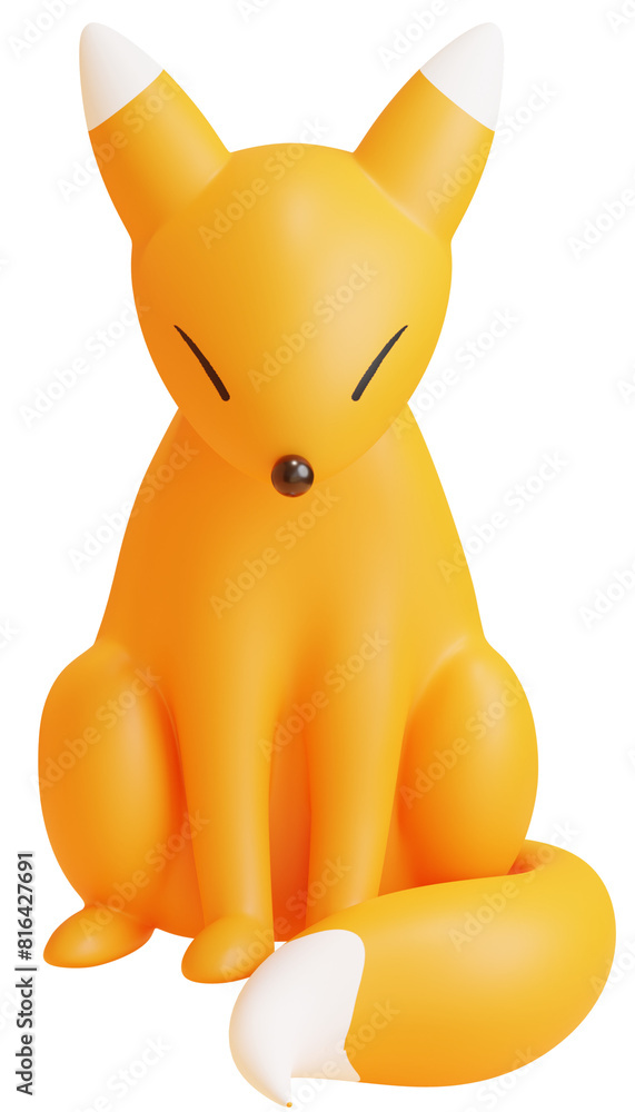 3D Adorable Cartoon Fox 3D Adorable Cartoon Fox