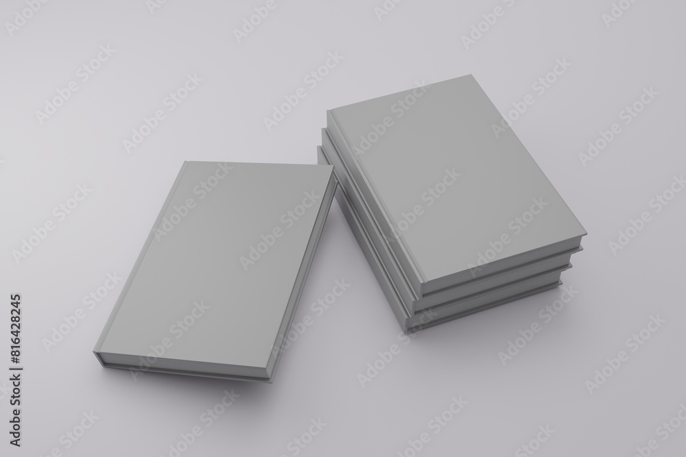 3d rendering of some blank white books, some stacked books, for your mock up design purposes 3d rendering of some blank white books, some stacked books, for your mock up design purposes