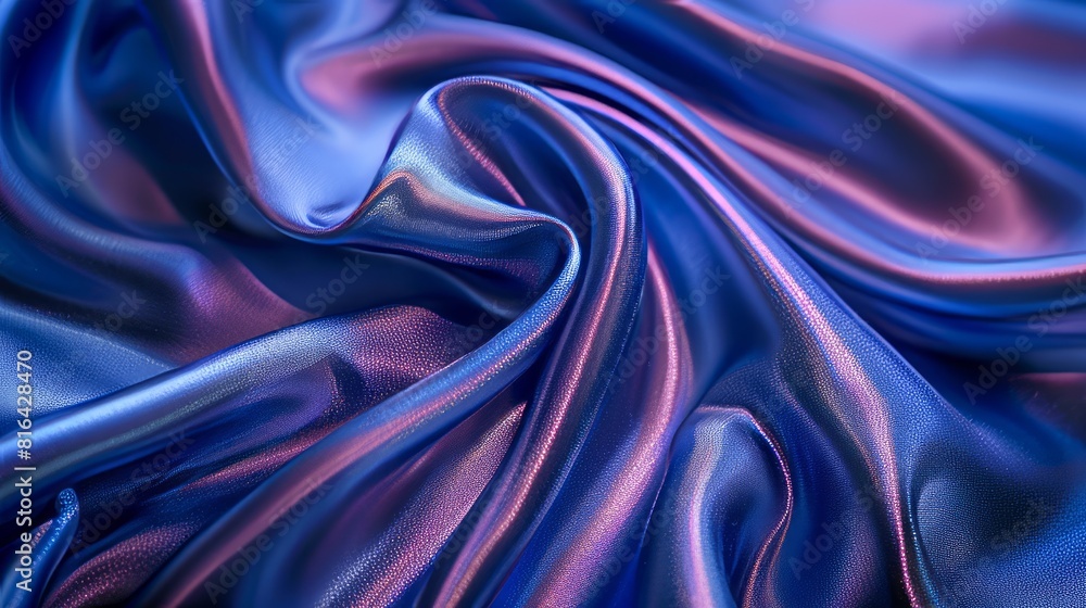 Obraz premium Surreal Textures in Blue and Pink: A Mesmerizing Swirl of Fabric