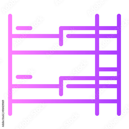 bunk bed Line Gradient Icon