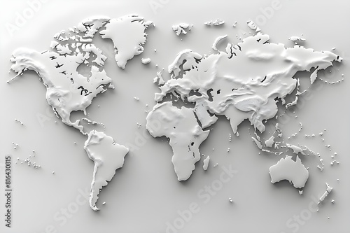 world map on white background