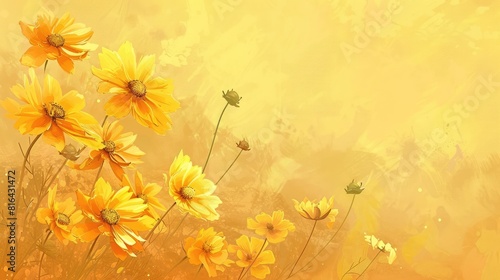 Backgrounds with yellow flowers