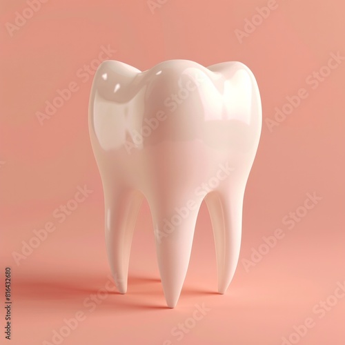 Impacted Tooth 3D Icon Illustrate an impacted tooth partially visible and tilted beneath the gum line  AI Generative