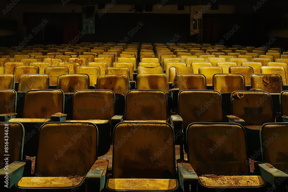 Fototapeta premium empty row of seats