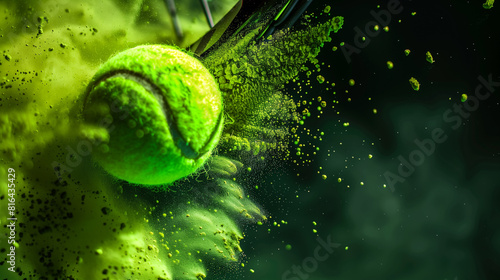 Tennis Ball Collision: The Moment of Impact 