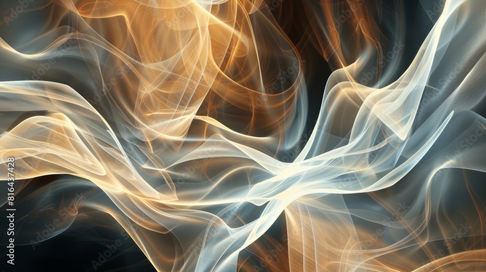 Elegant digital art depicting softly flowing smoke patterns in a seamless abstract background Elegant digital art depicting softly flowing smoke patterns in a seamless abstract background