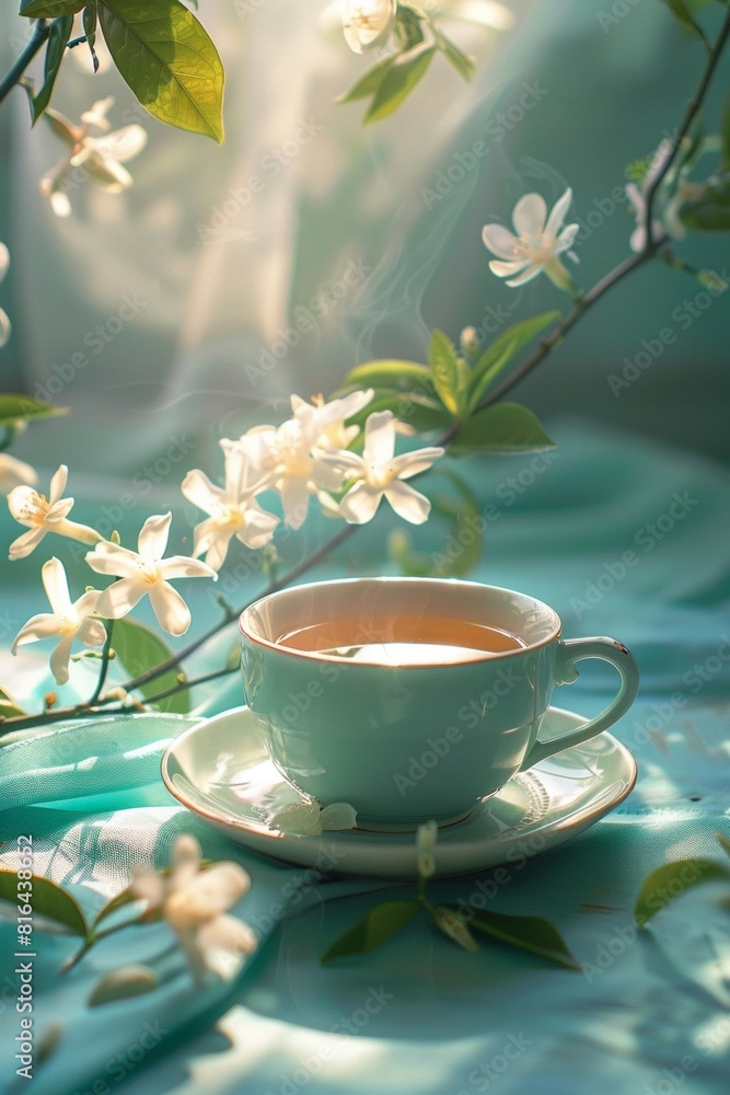 Serene Cup of Jasmine Tea with Smoky Aroma
Serene Cup of Jasmine Tea with Smoky Aroma