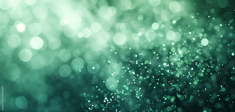 Soft mint lights swirl, creating a dreamy, blurred atmosphere. Soft mint lights swirl, creating a dreamy, blurred atmosphere.