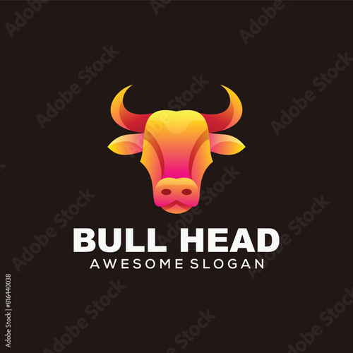 bull logo colorful gradient