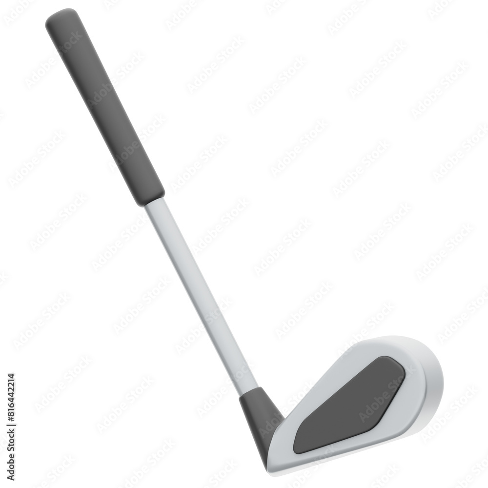 Golf Stick 3D Rendering Icon Isolated Transparent Background Golf Stick 3D Rendering Icon Isolated Transparent Background