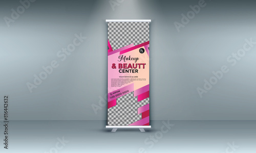 Beauty Parlor Roll-Up Banner Template