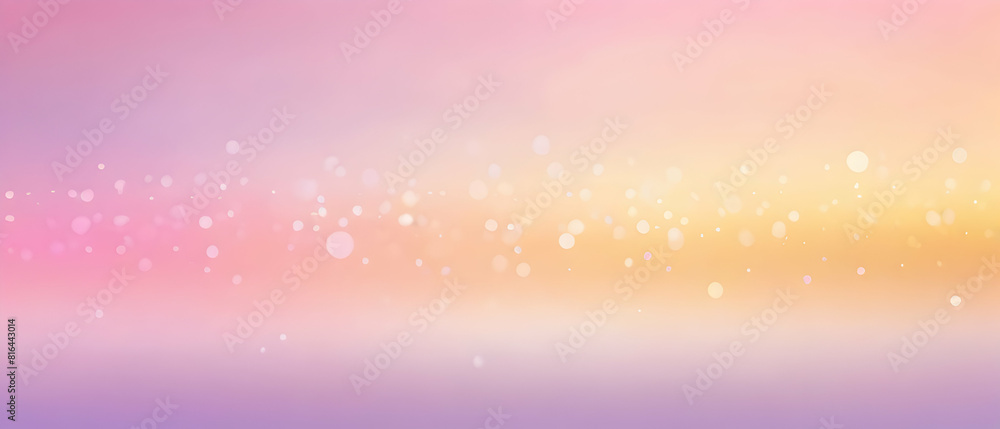 Fototapeta premium Abstract bokeh lights background, pastel colors, pink purple yellow gradient with copy space