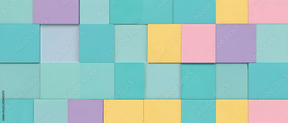Pastel color abstract background. Happy blue, teal, turquoise, yellow, purple, pink texture minimalist