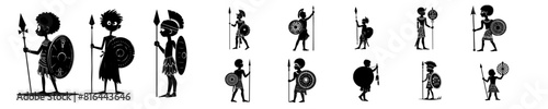 Mysterious Silhouette of a Young Egyptian Vector Art