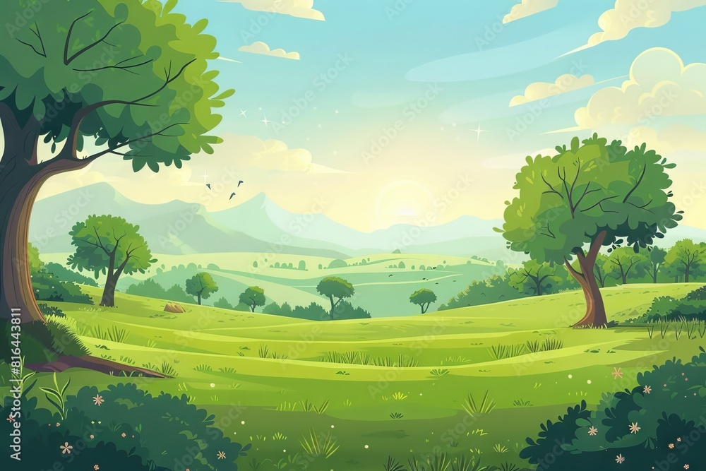 Fototapeta premium Vibrant environments for graphic design use