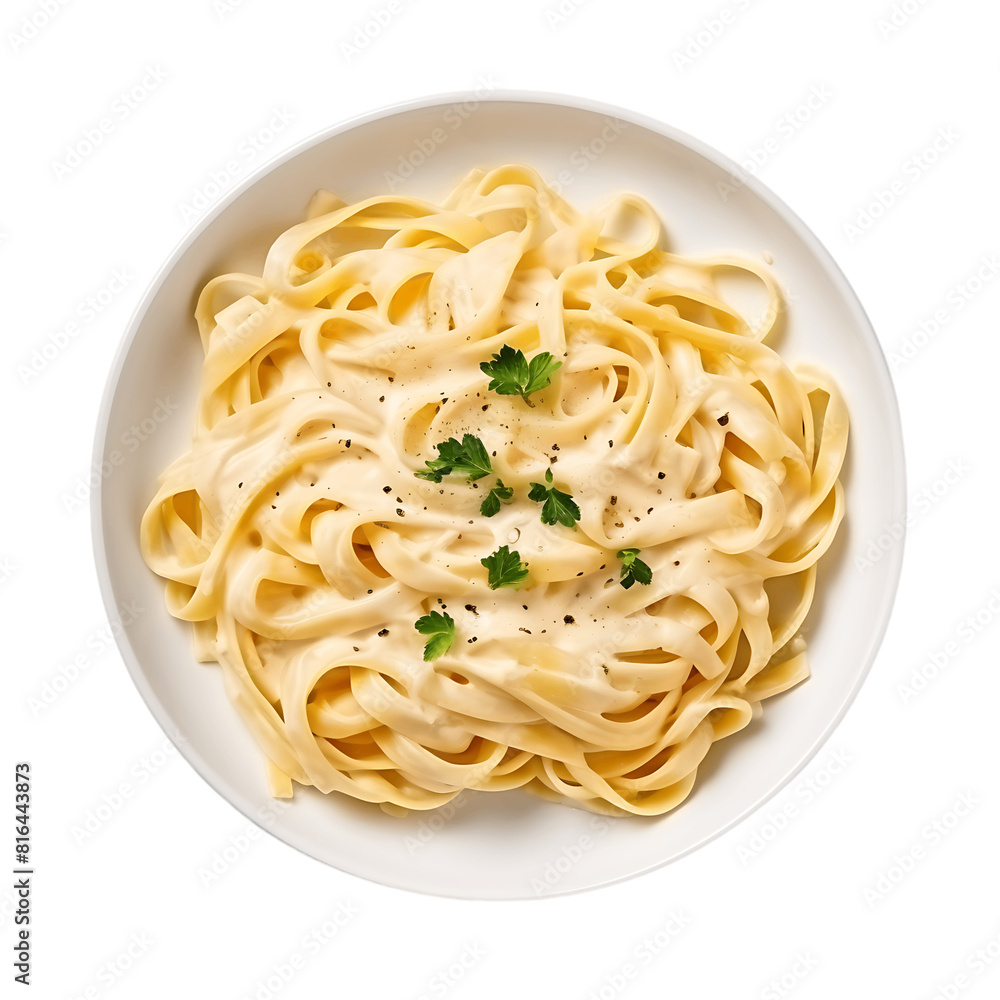 Indulgent Italian Classic Fettuccine Alfredo with Parmesan Cheese Indulgent Italian Classic Fettuccine Alfredo with Parmesan Cheese