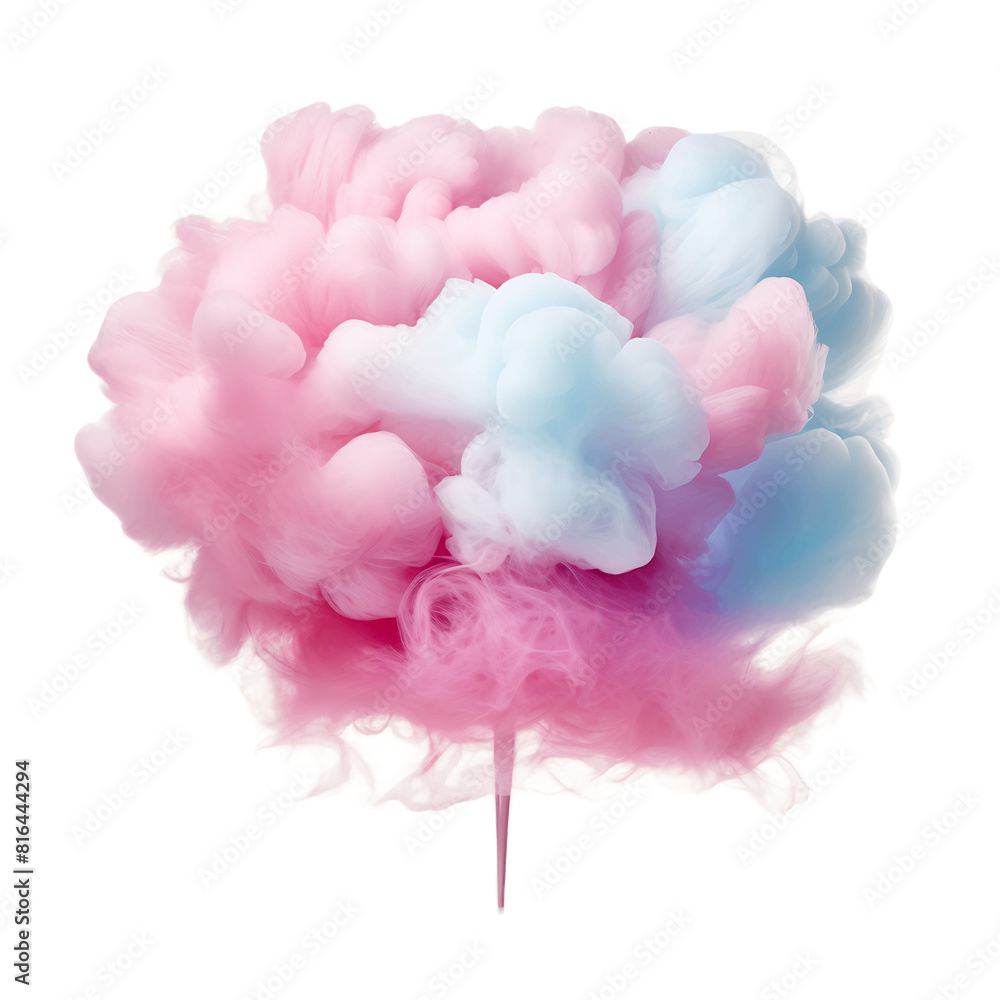 Obraz premium Sweet Fluff Transparent Background Cotton Candy
