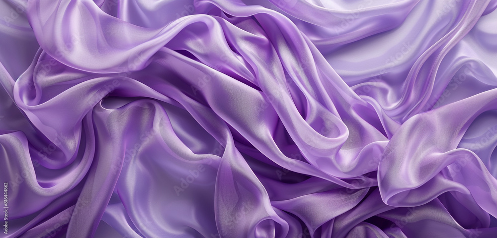 Fototapeta premium Pastel lavender fabric texture on widescreen.