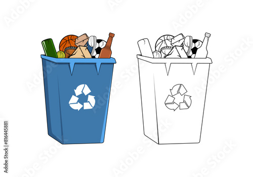 Rubbish Bin Design Illustration vector eps format , suitable for your design needs, logo, illustration, animation, etc.