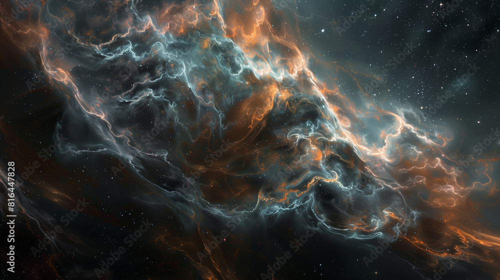 Celestial Nebula Drifting in Space
