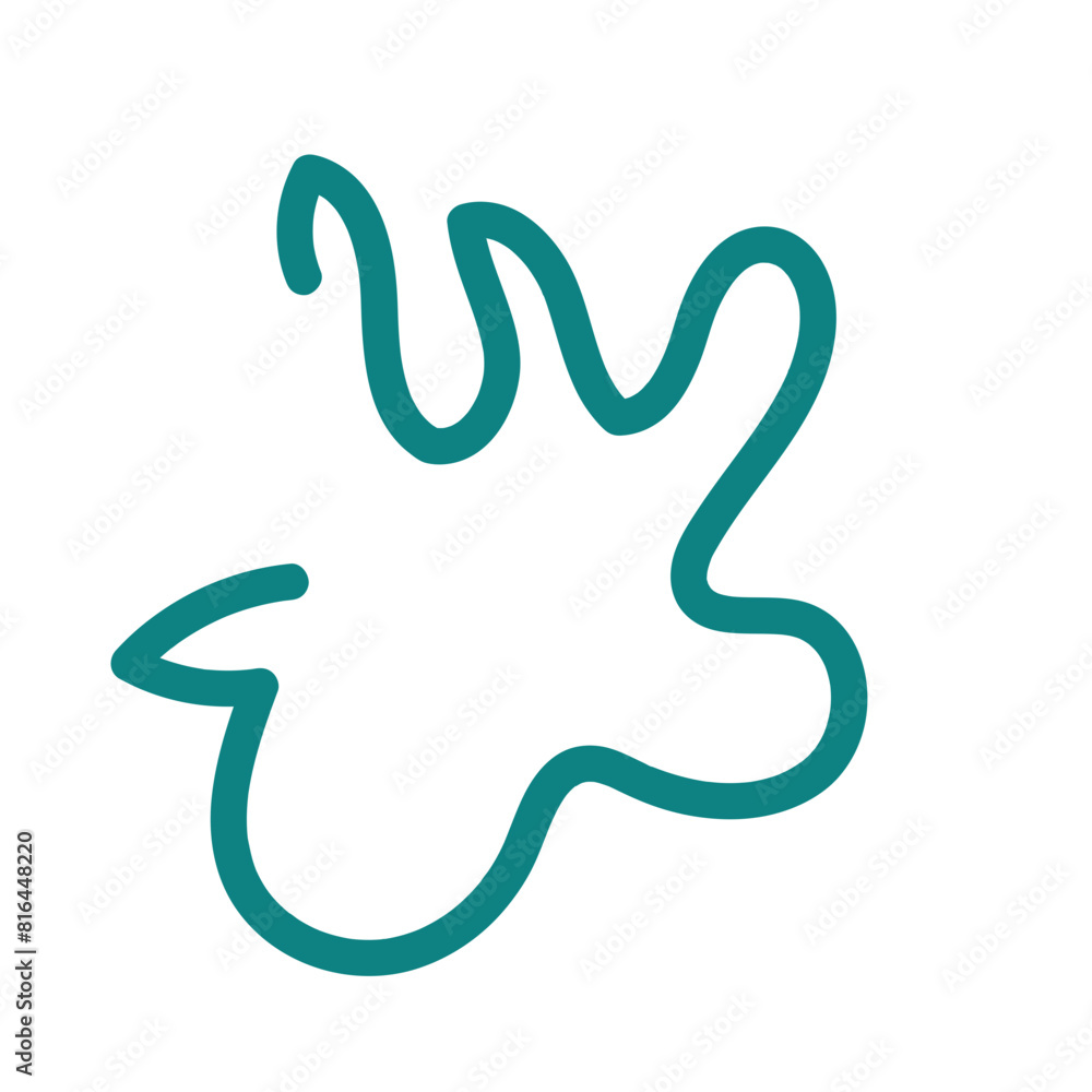 Green abstract shape line decor Green abstract shape line decor