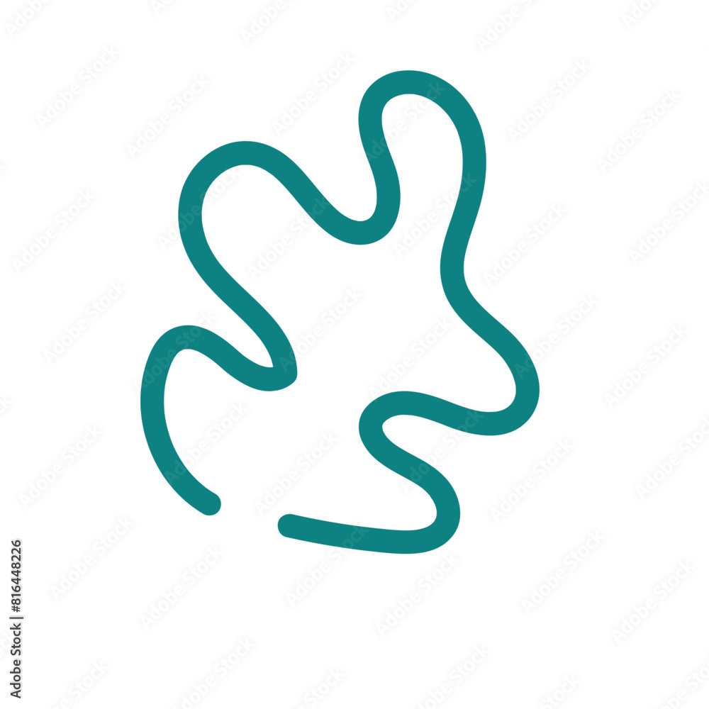 Green abstract shape line decor Green abstract shape line decor