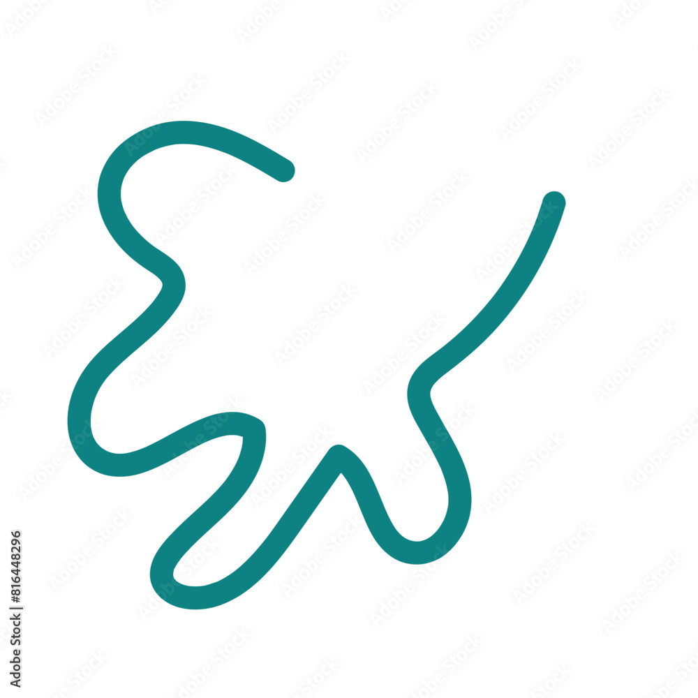 Green abstract shape line decor Green abstract shape line decor