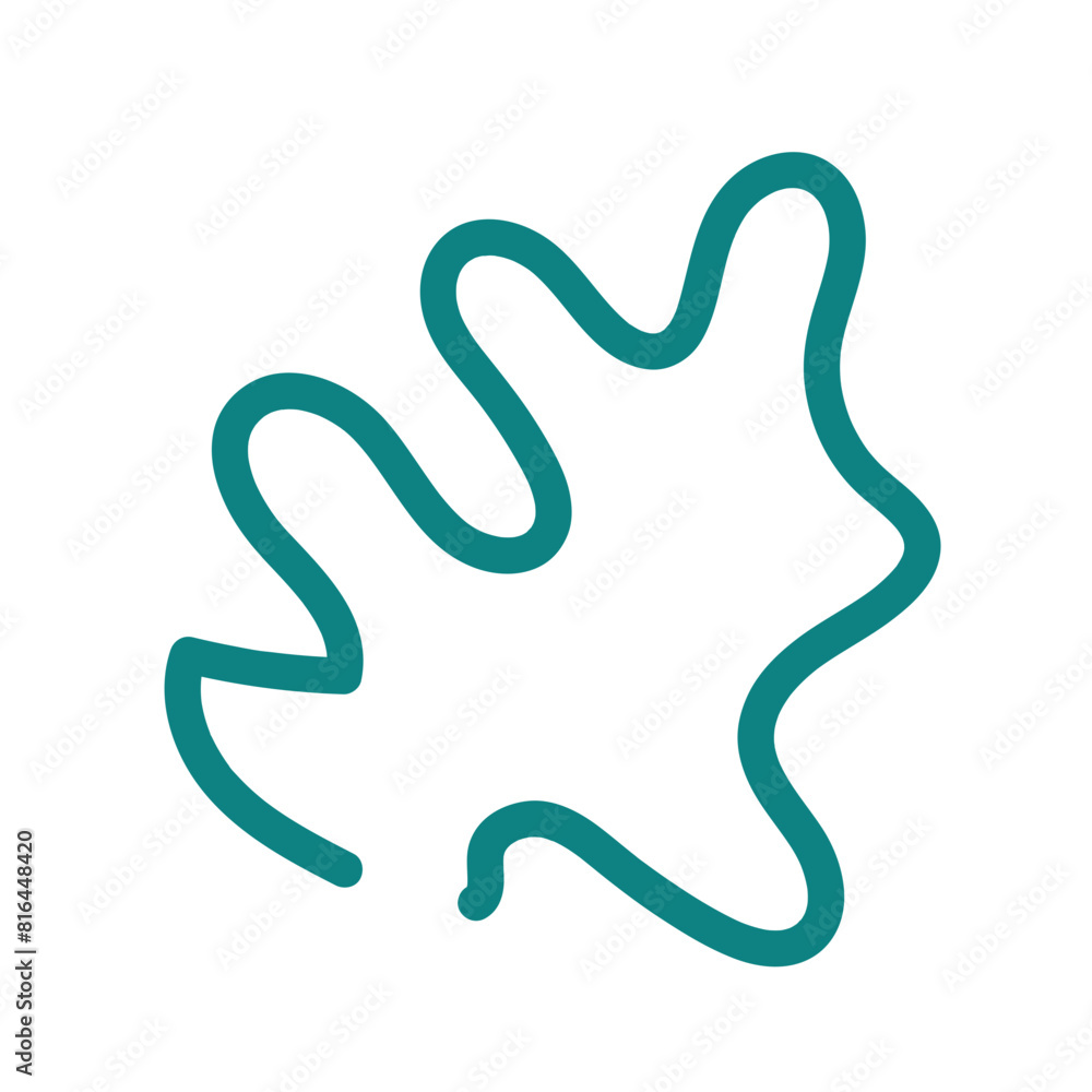 Green abstract shape line decor Green abstract shape line decor