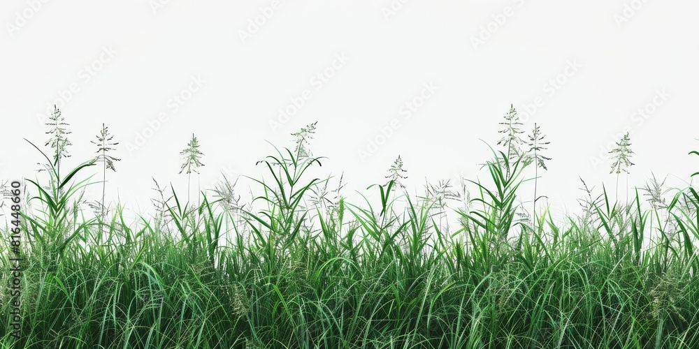 Obraz premium Tall botanical dune straw grass isolated on a background with foliage