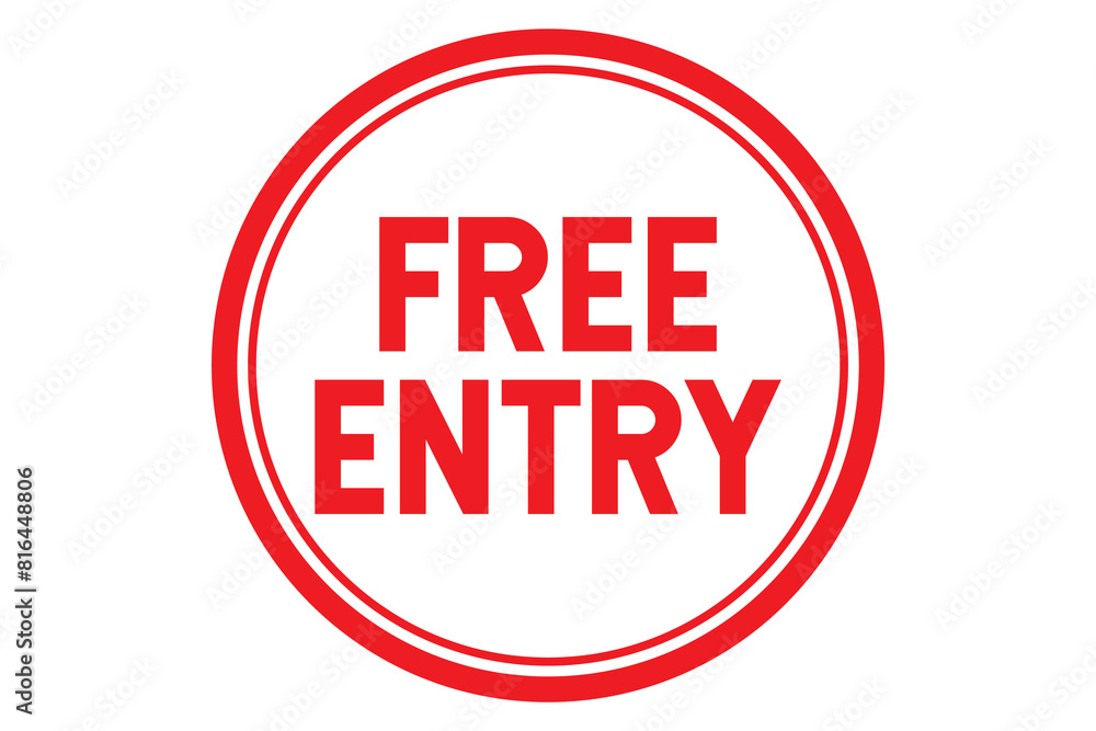 free entry red grunge square stamp on white free entry red grunge square stamp on white