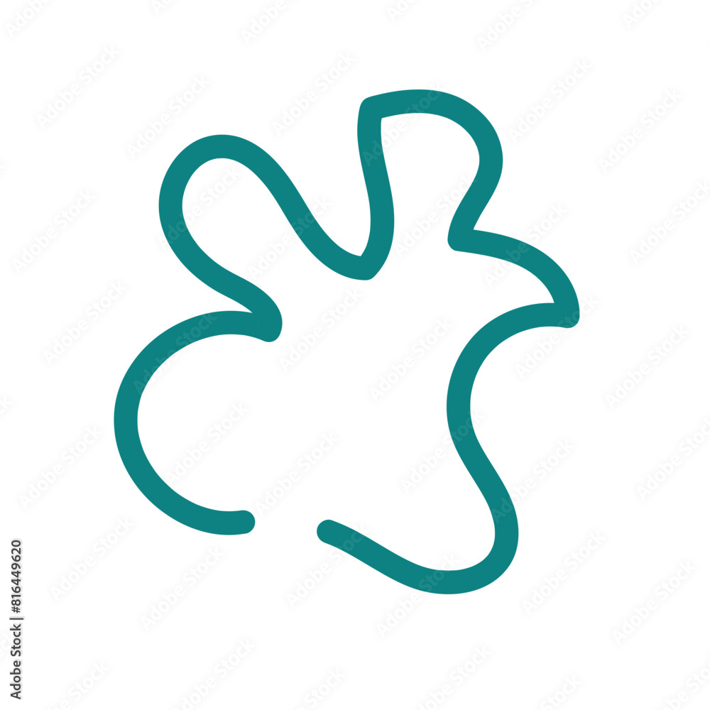 Green abstract shape line decor Green abstract shape line decor