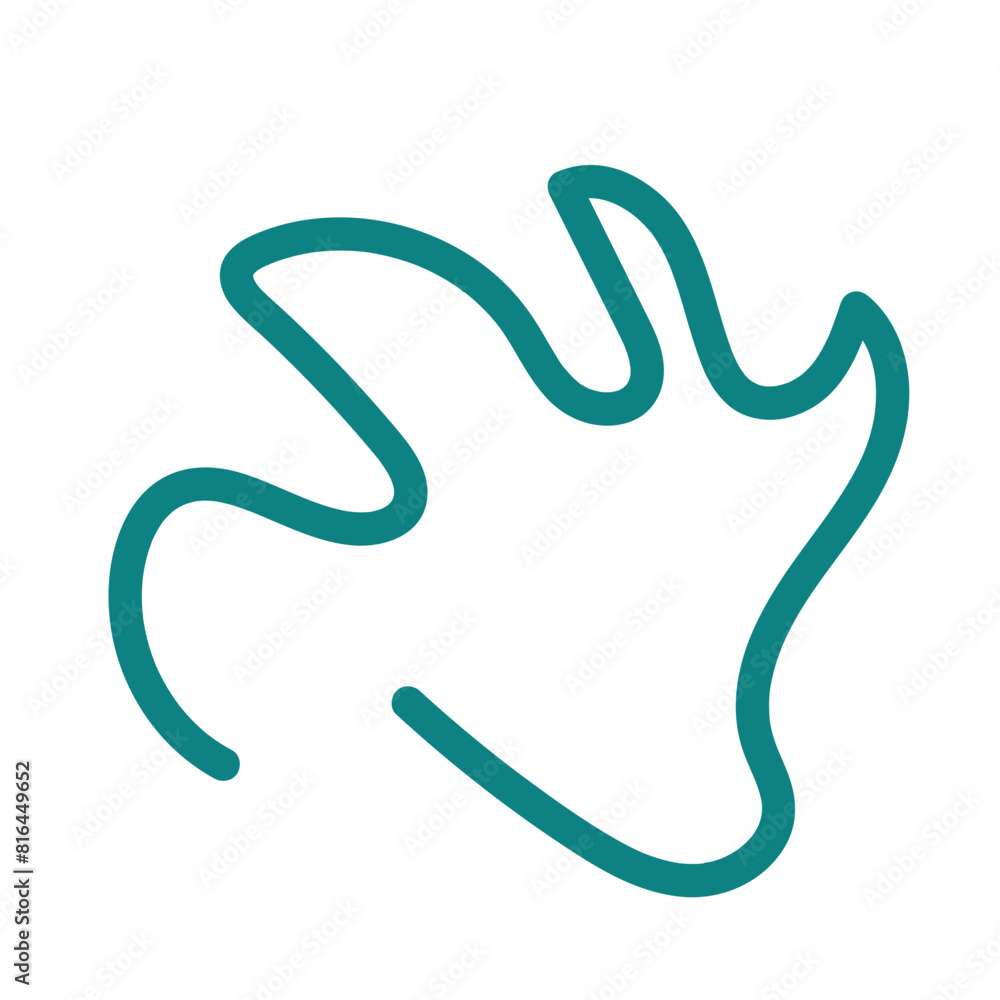 Green abstract shape line decor Green abstract shape line decor