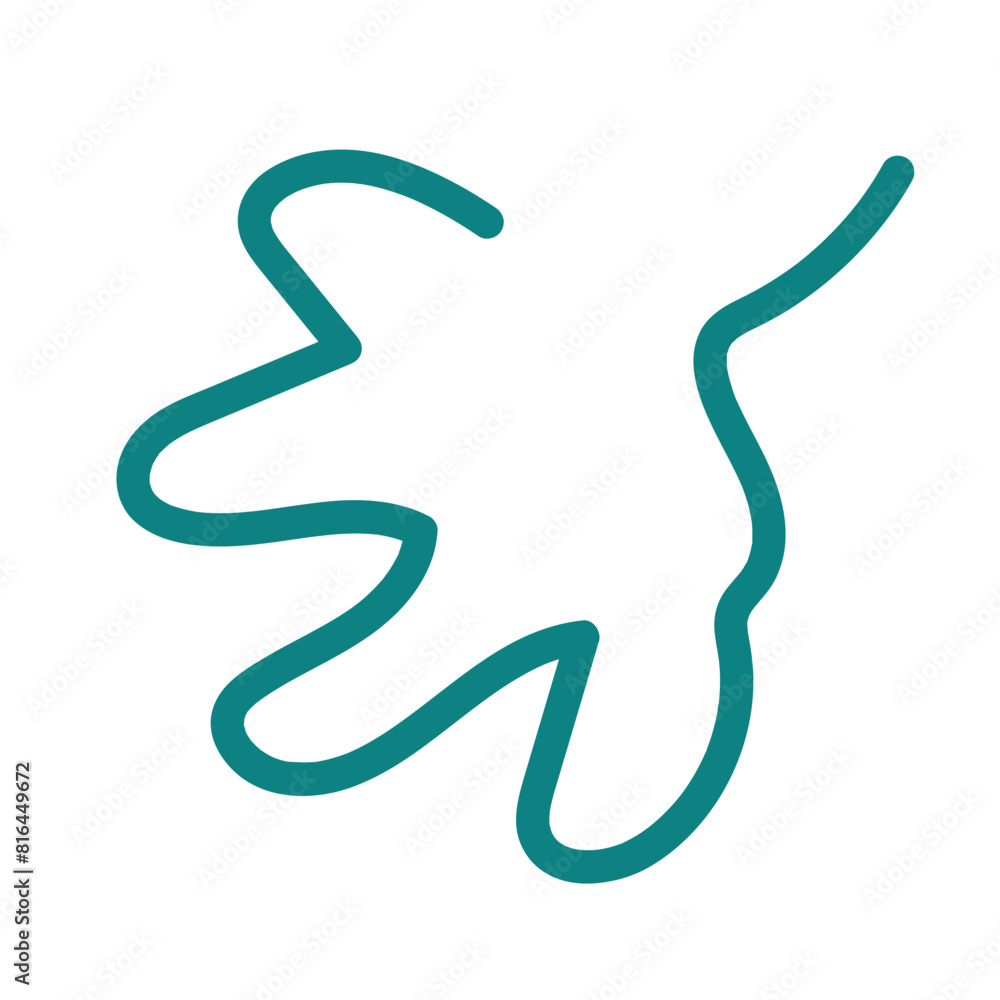 Green abstract shape line decor Green abstract shape line decor