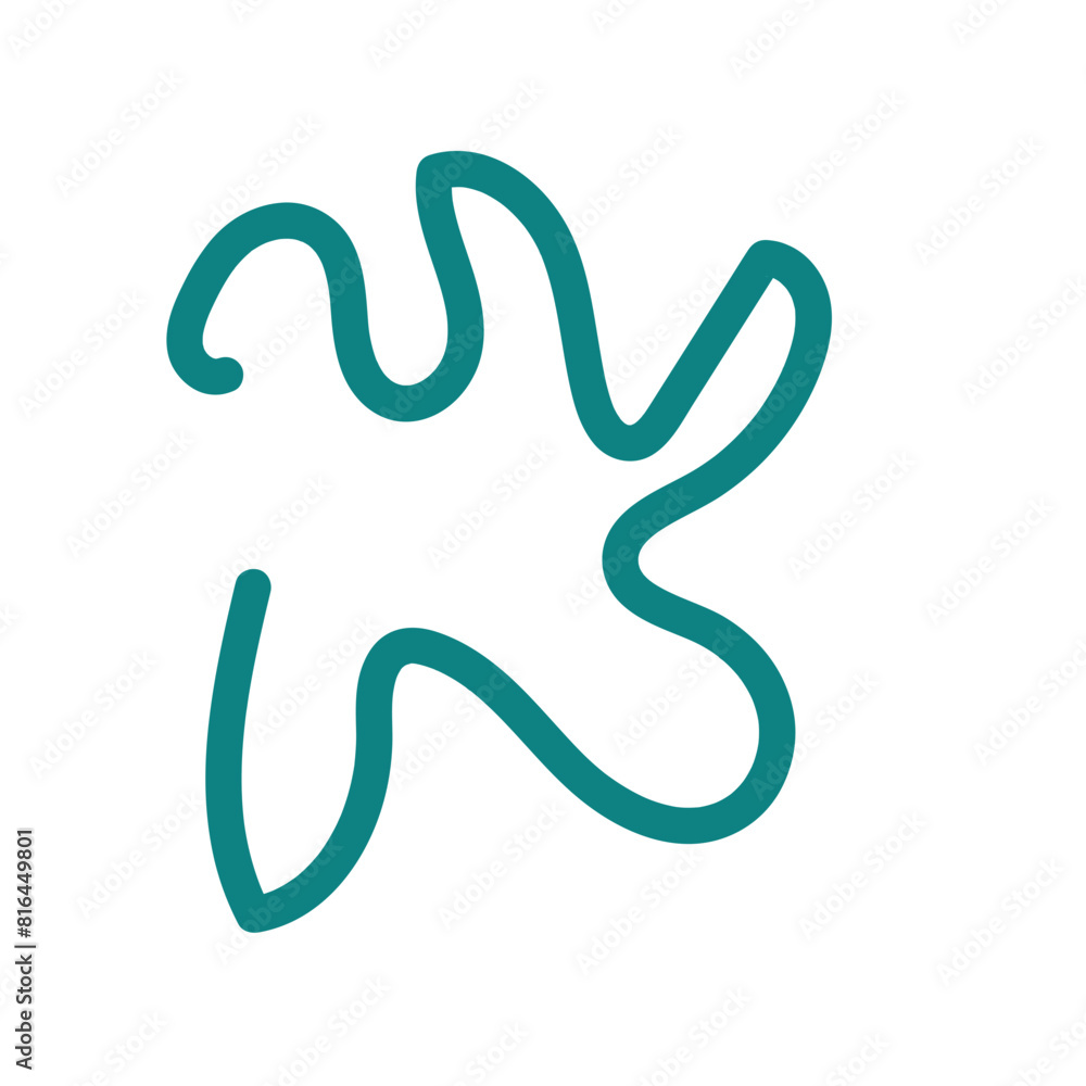 Green abstract shape line decor Green abstract shape line decor