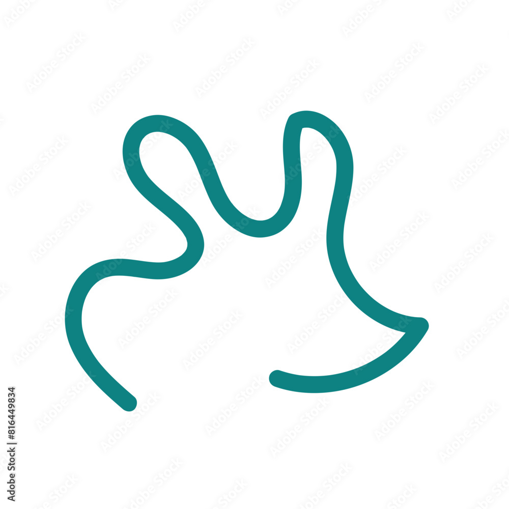 Green abstract shape line decor Green abstract shape line decor