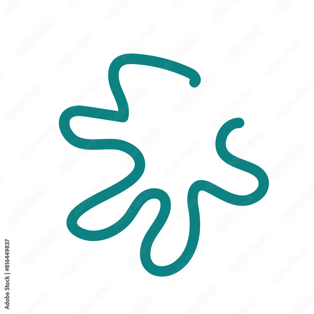 Green abstract shape line decor Green abstract shape line decor