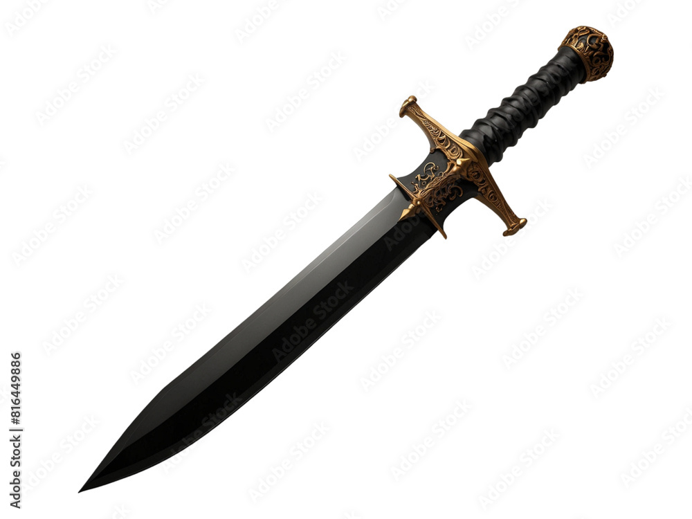 black sword isolated on transparent background black sword isolated on transparent background
