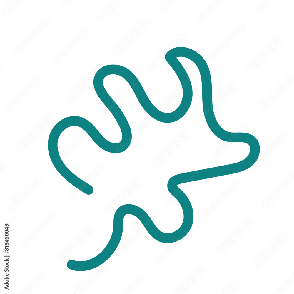 Green abstract shape line decor Green abstract shape line decor
