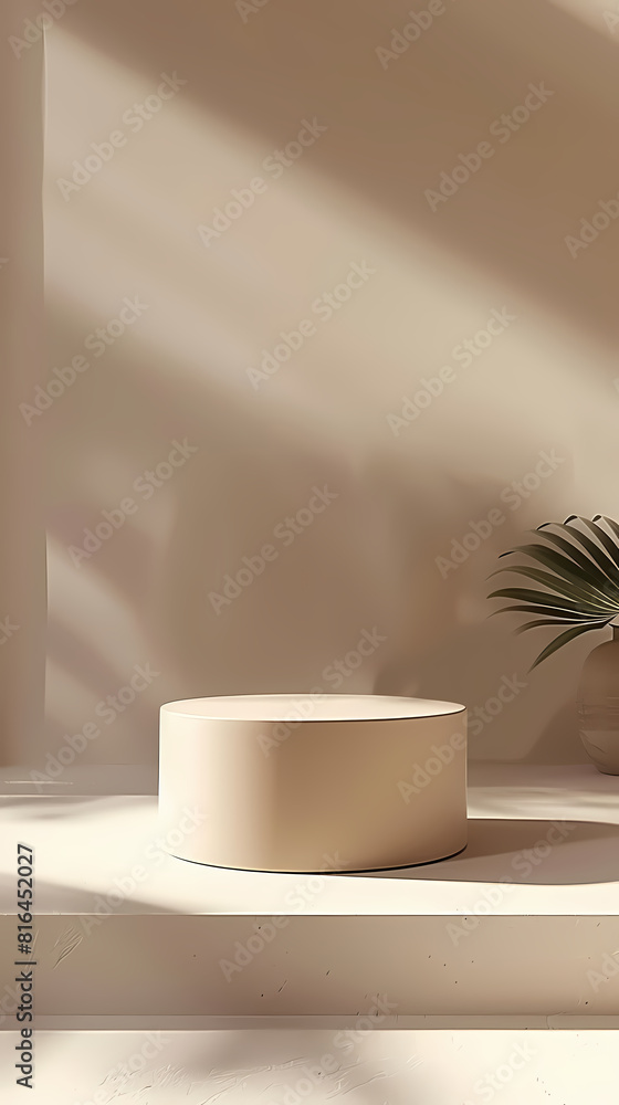 Minimalist solid beige background for product display Minimalist solid beige background for product display