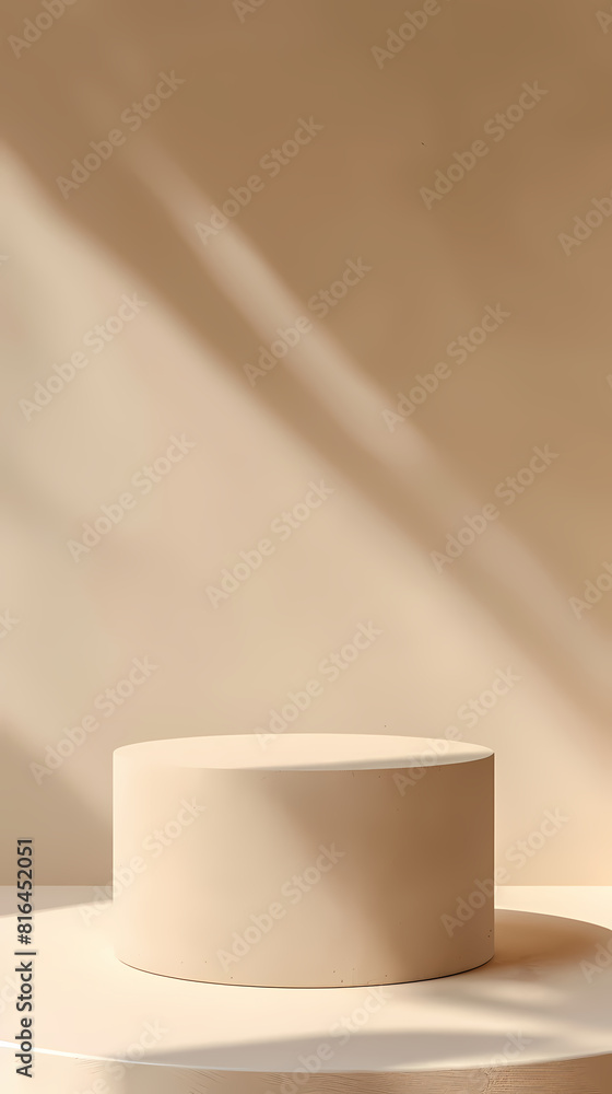 Minimalist solid beige background for product display Minimalist solid beige background for product display