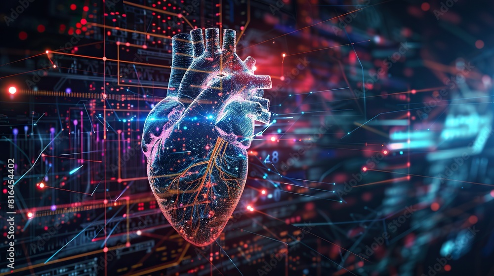 a human heart on a computer screen a human heart on a computer screen