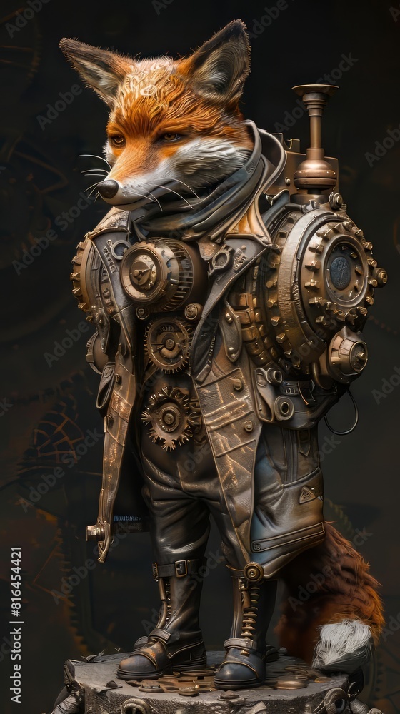 Fox Steampunk Cyborg Machine Fox Steampunk Cyborg Machine