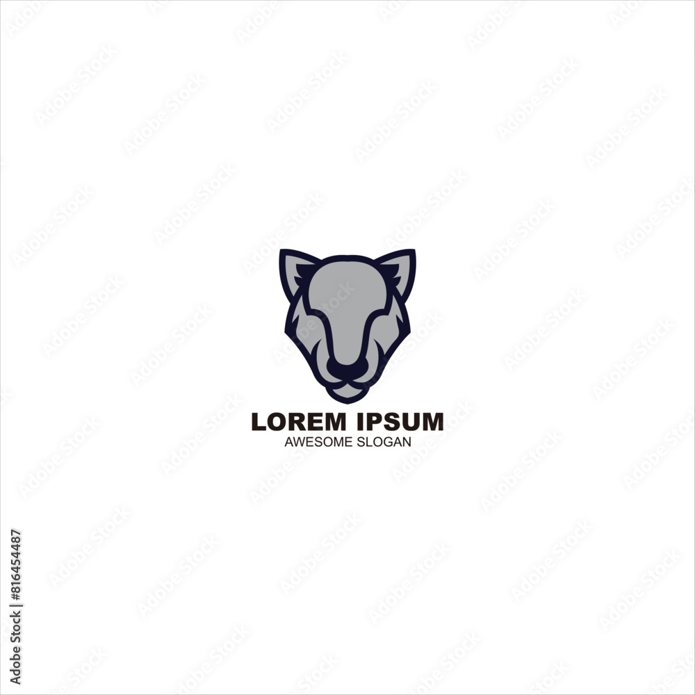Obraz premium lion mascot logo vector design