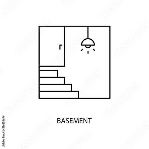 basement concept line icon. Simple element illustration. basement concept outline symbol design.