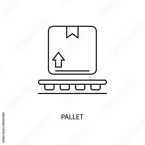 pallet concept line icon. Simple element illustration. pallet concept outline symbol design.