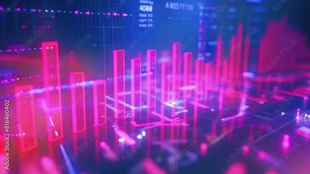 Display a bar chart depicting the top gainers and losers in the stock market for the current trading day, 4K stock market graph Background High-Quality Hyper-realistic Animation Video Display a bar chart depicting the top gainers and losers in the stock market for the current trading day, 4K stock market graph Background High-Quality Hyper-realistic Animation Video
